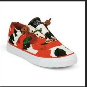 Sperry Top-Sider Milly Leather Laces Multicolor Flower boat shoes size 8M